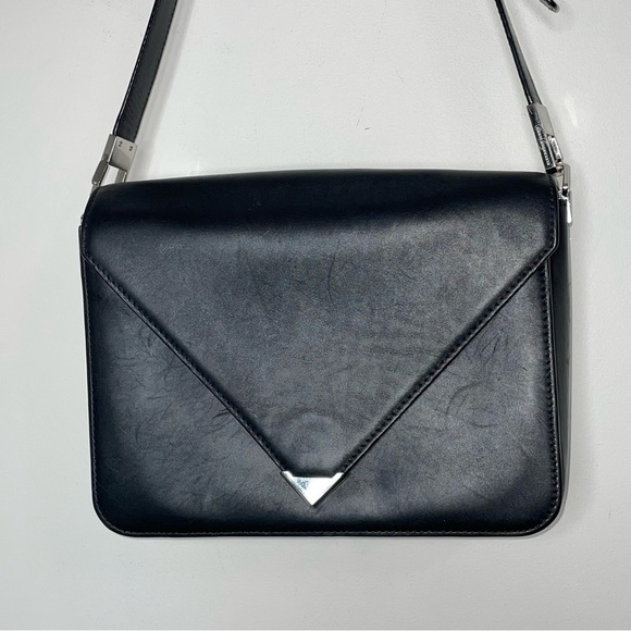 Alexander Wang Prisma Envelope Black Leather Shoulder Bag - Picture 3 of 16